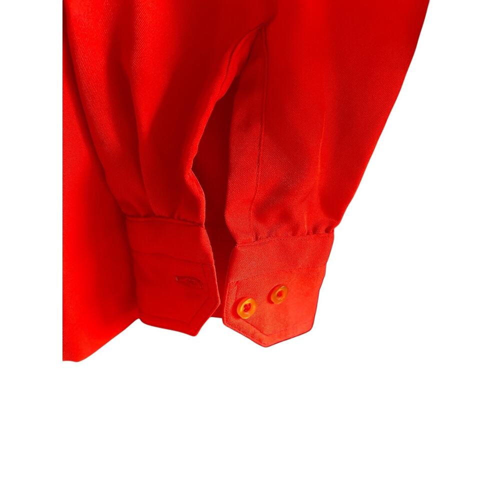 Adelaar Women's Vintage Career Blouse Button Up Long Sleeve USA Made Red Size 10 - Picture 5 of 5